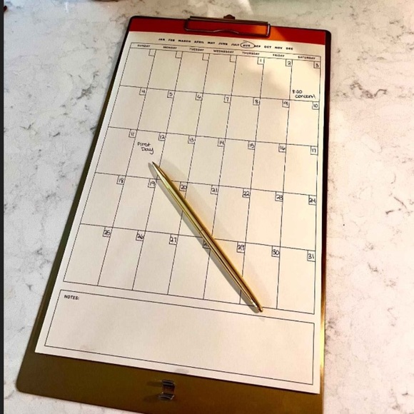 Hearth & Hand Magnolia Gold Clipboard Monthly Planner - Picture 4 of 9